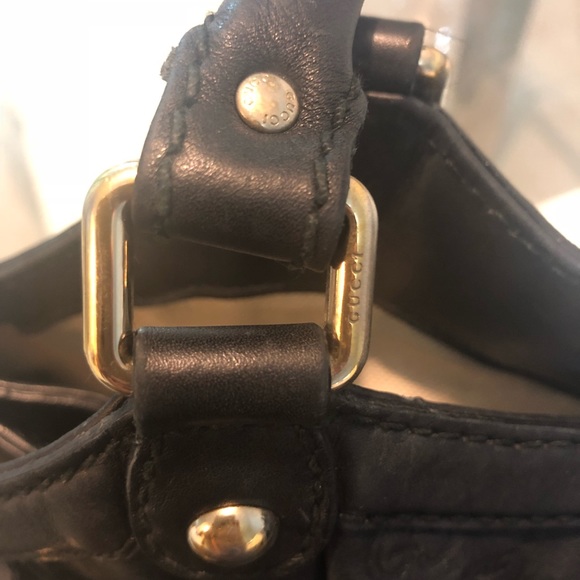 Black leather Gucci bag - Picture 3 of 5